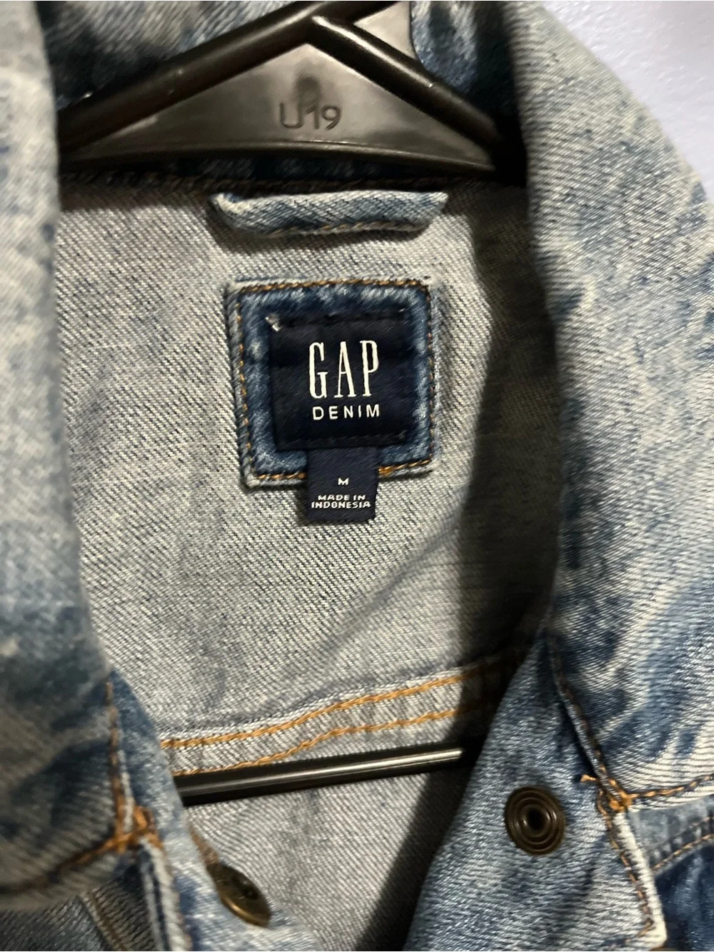 GAP Light Wash Denim Vest - Blue